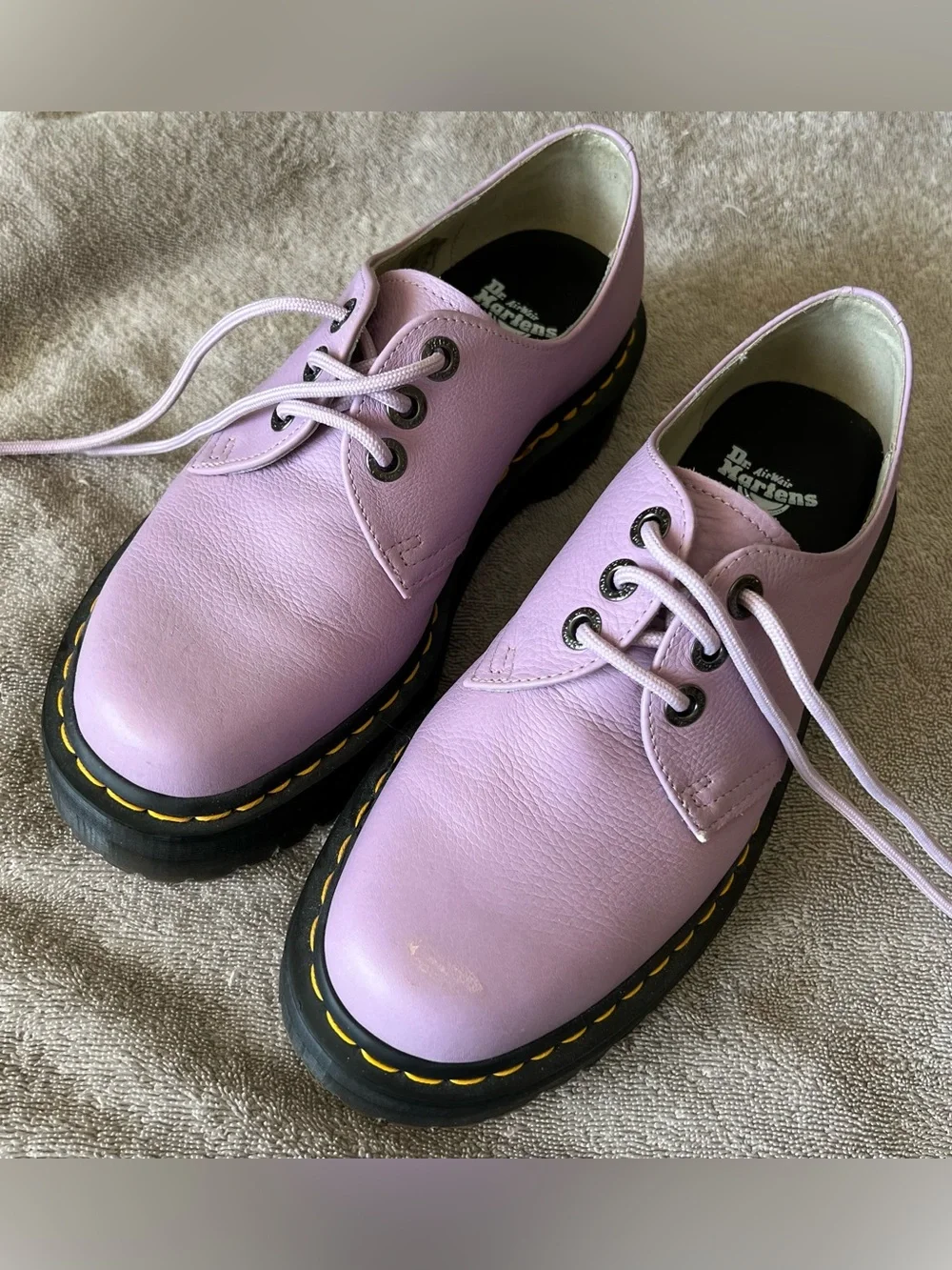 Dr. Martens 1461 Quad II Platform Oxford Lilac Pisa Leather 9